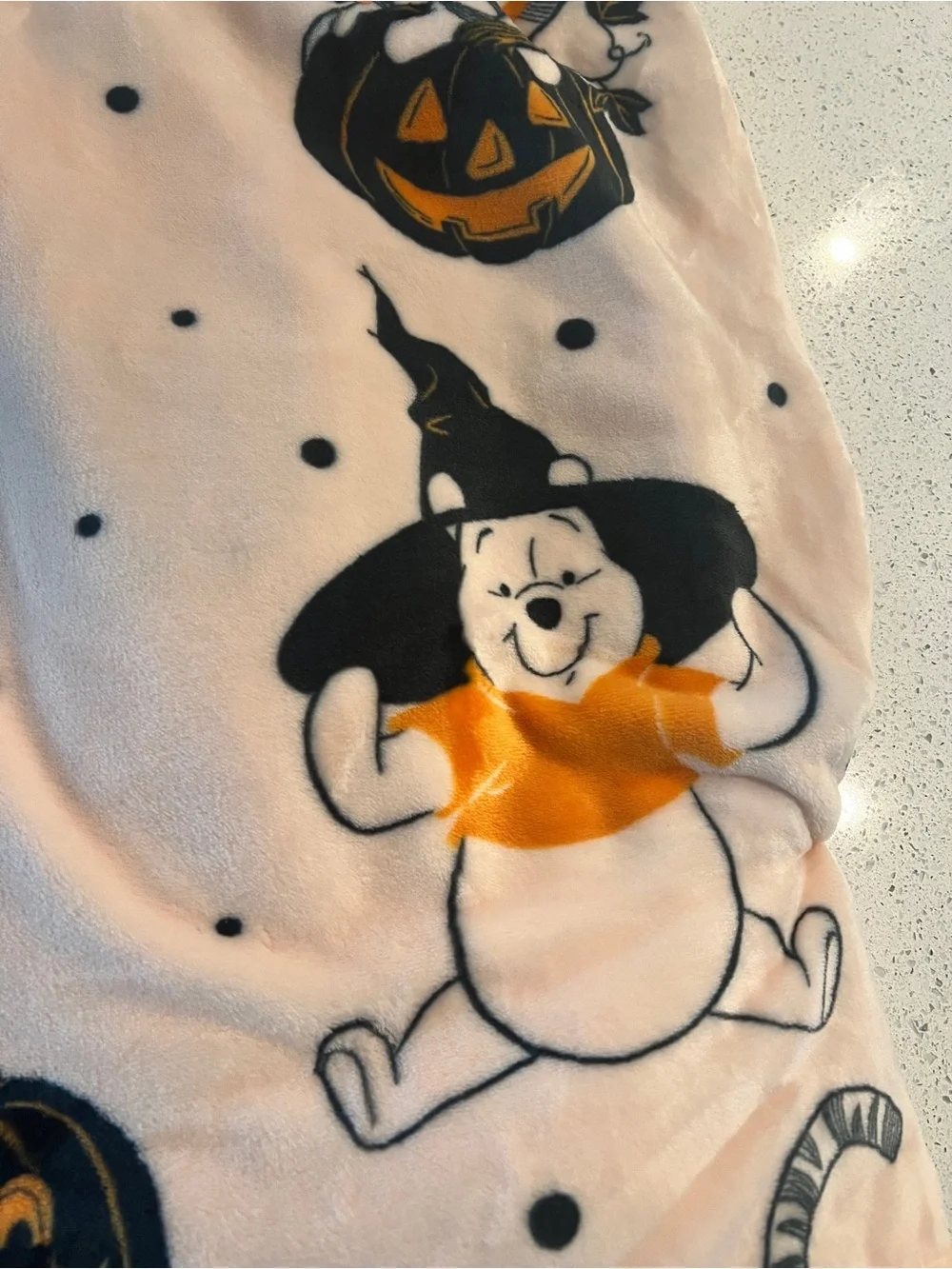 Disney Halloween Pooh Plush Throw Blanket 60x70